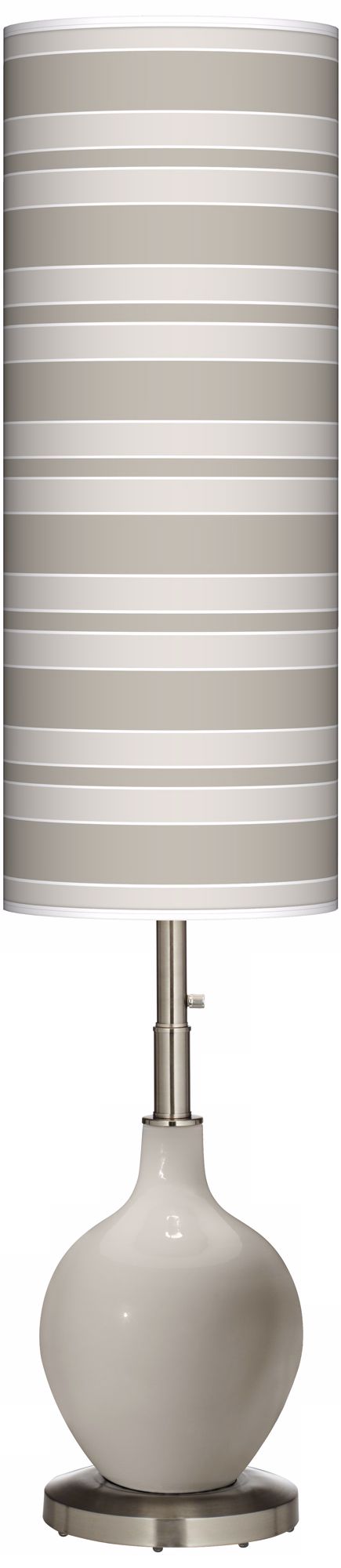 Requisite Gray Bold Stripe Ovo Floor Lamp