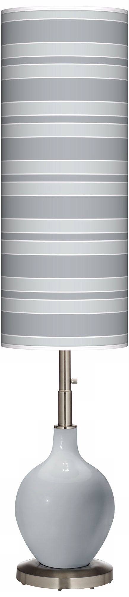 Uncertain Gray Bold Stripe Ovo Floor Lamp