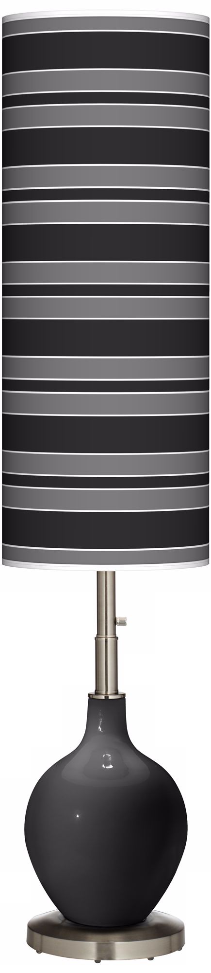 Tricorn Black Bold Stripe Ovo Floor Lamp