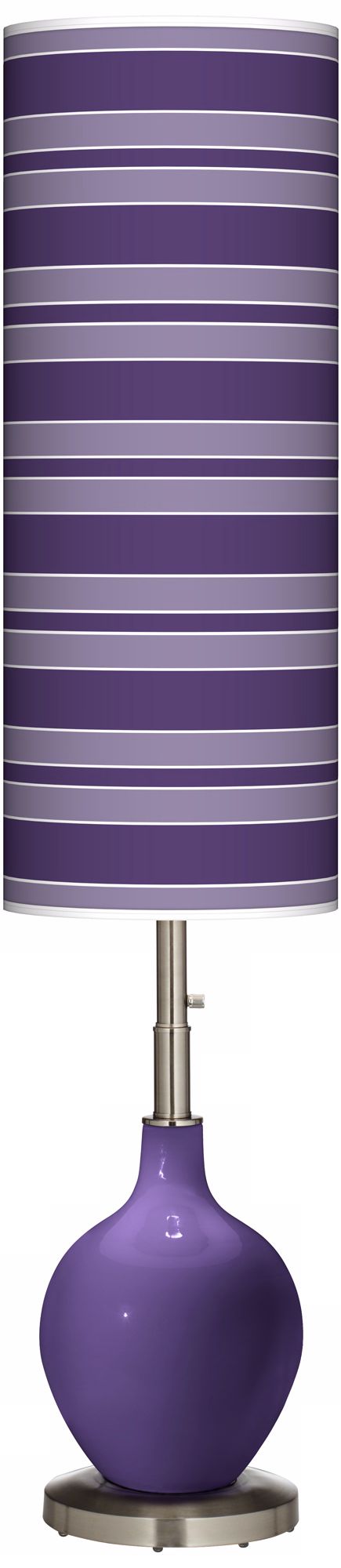 Izmir Purple Bold Stripe Ovo Floor Lamp