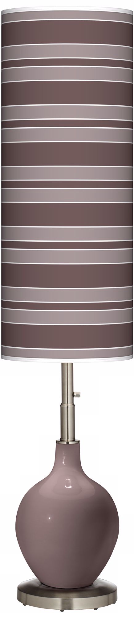 Deepest Mauve Bold Stripe Ovo Floor Lamp