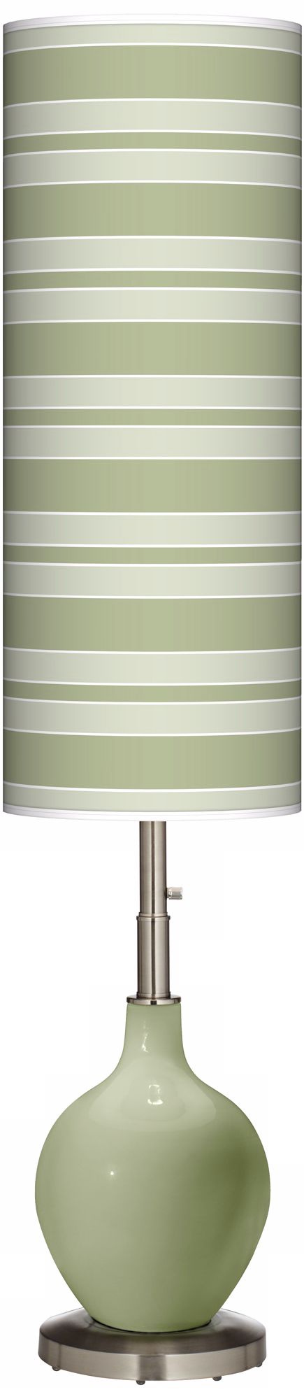 Majolica Green Bold Stripe Ovo Floor Lamp