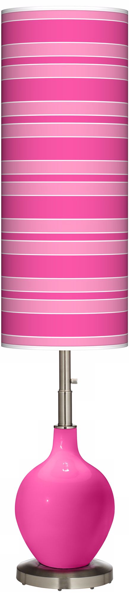 Fuchsia Bold Stripe Ovo Floor Lamp