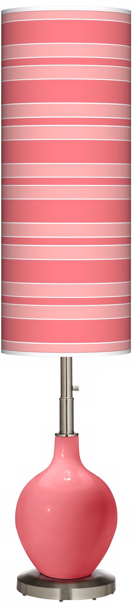 Rose Bold Stripe Ovo Floor Lamp