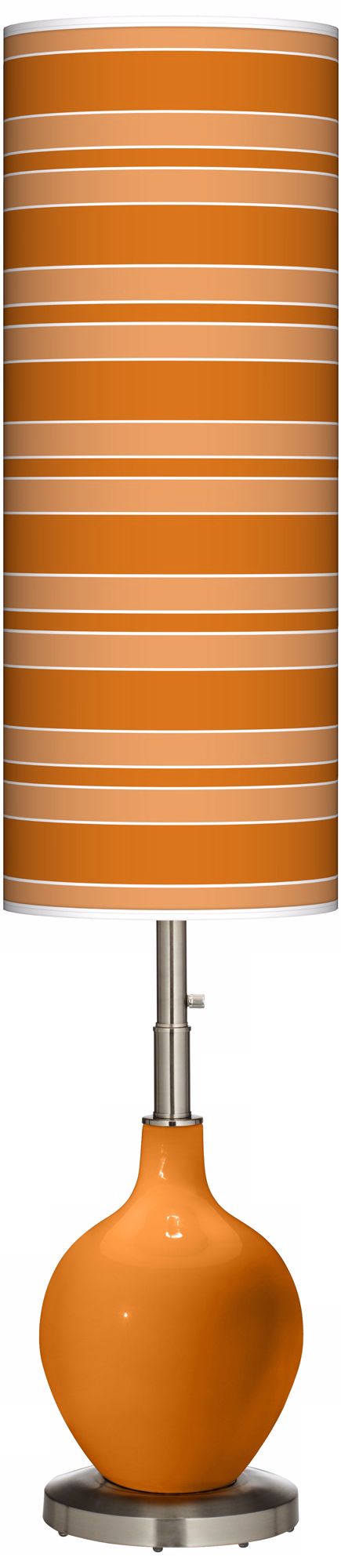 Cinnamon Spice Bold Stripe Ovo Floor Lamp