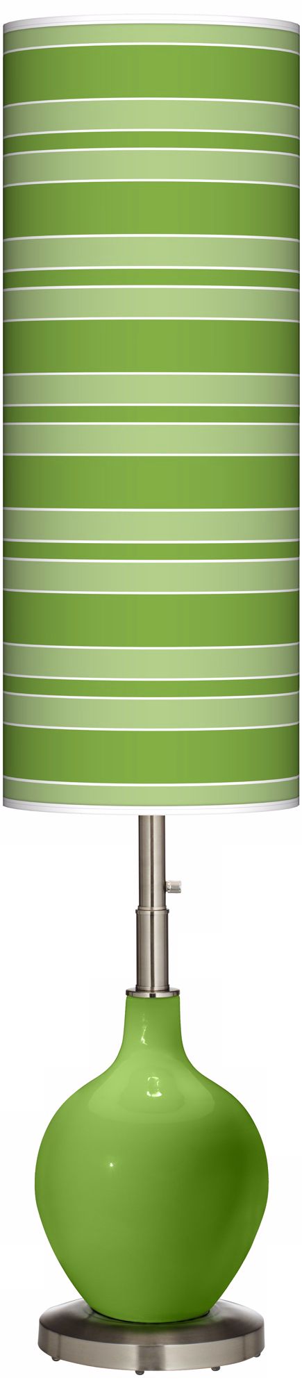 Rosemary Green Bold Stripe Ovo Floor Lamp