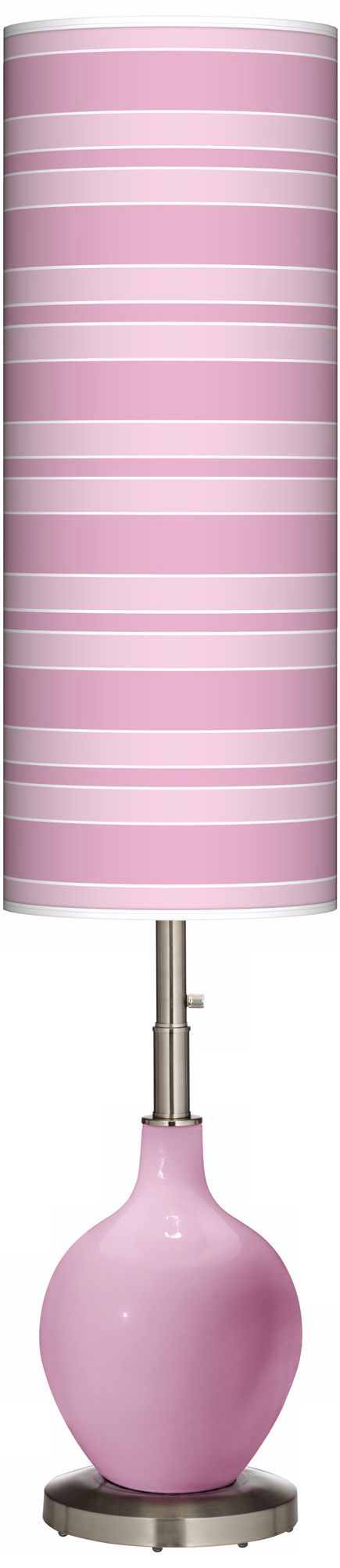 Pink Pansy Bold Stripe Ovo Floor Lamp