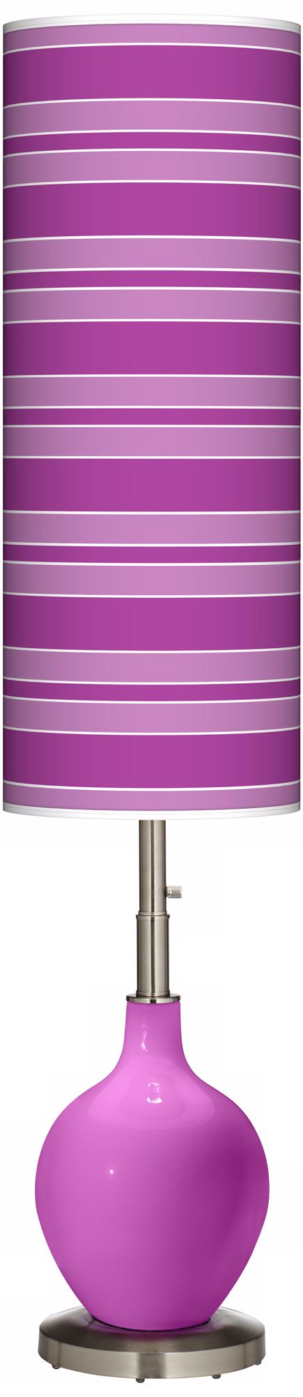 Peony Purple Bold Stripe Ovo Floor Lamp
