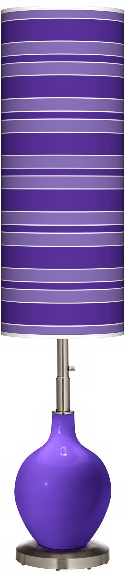 Violet Bold Stripe Ovo Floor Lamp
