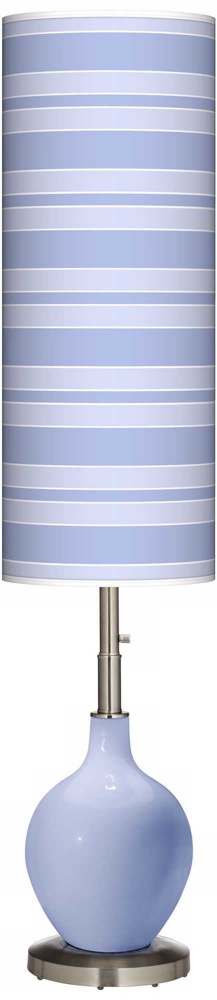 Lilac Bold Stripe Ovo Floor Lamp