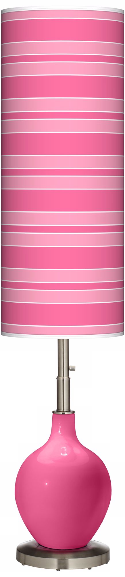 Blossom Pink Bold Stripe Ovo Floor Lamp