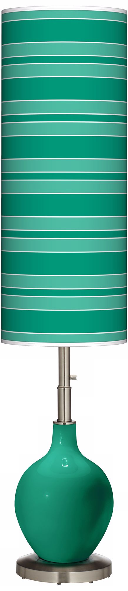 Emerald Bold Stripe Ovo Floor Lamp