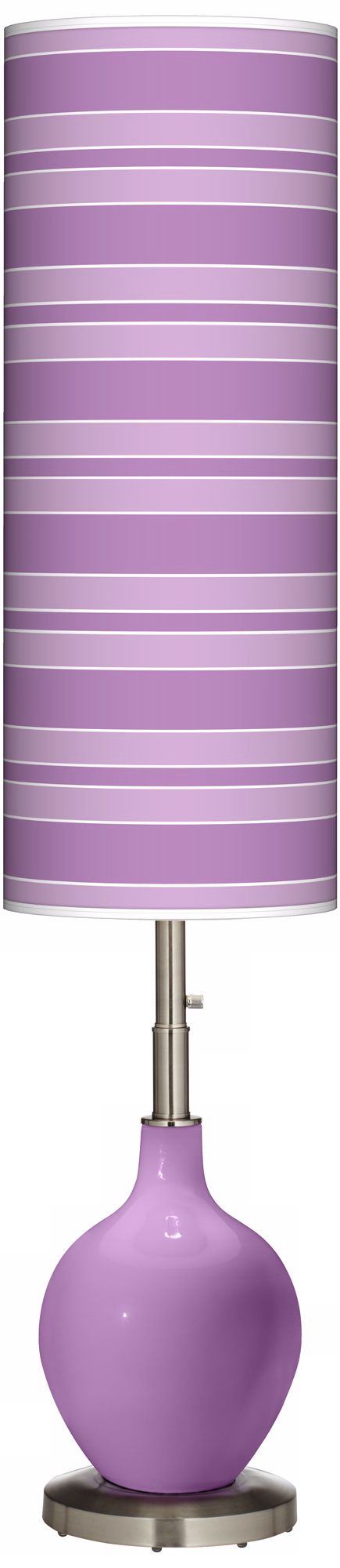 African Violet Bold Stripe Ovo Floor Lamp
