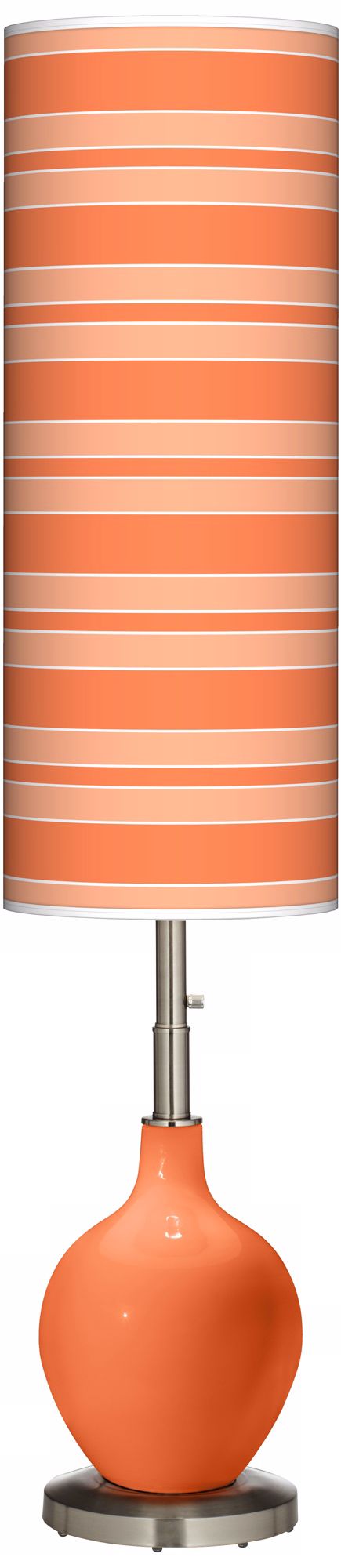 Nectarine Bold Stripe Ovo Floor Lamp