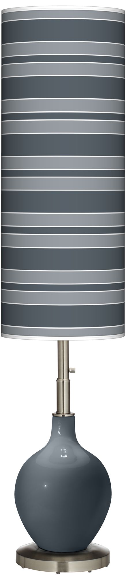 Outer Space Bold Stripe Ovo Floor Lamp