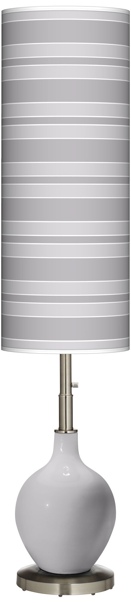 Swanky Gray Bold Stripe Ovo Floor Lamp