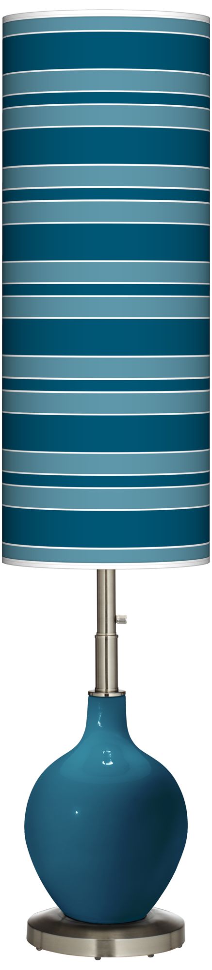 Oceanside Bold Stripe Ovo Floor Lamp