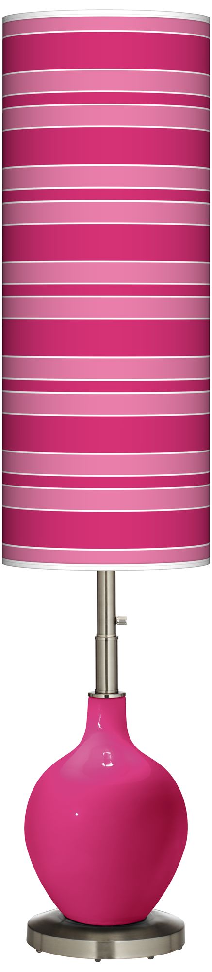 Beetroot Purple Bold Stripe Ovo Floor Lamp