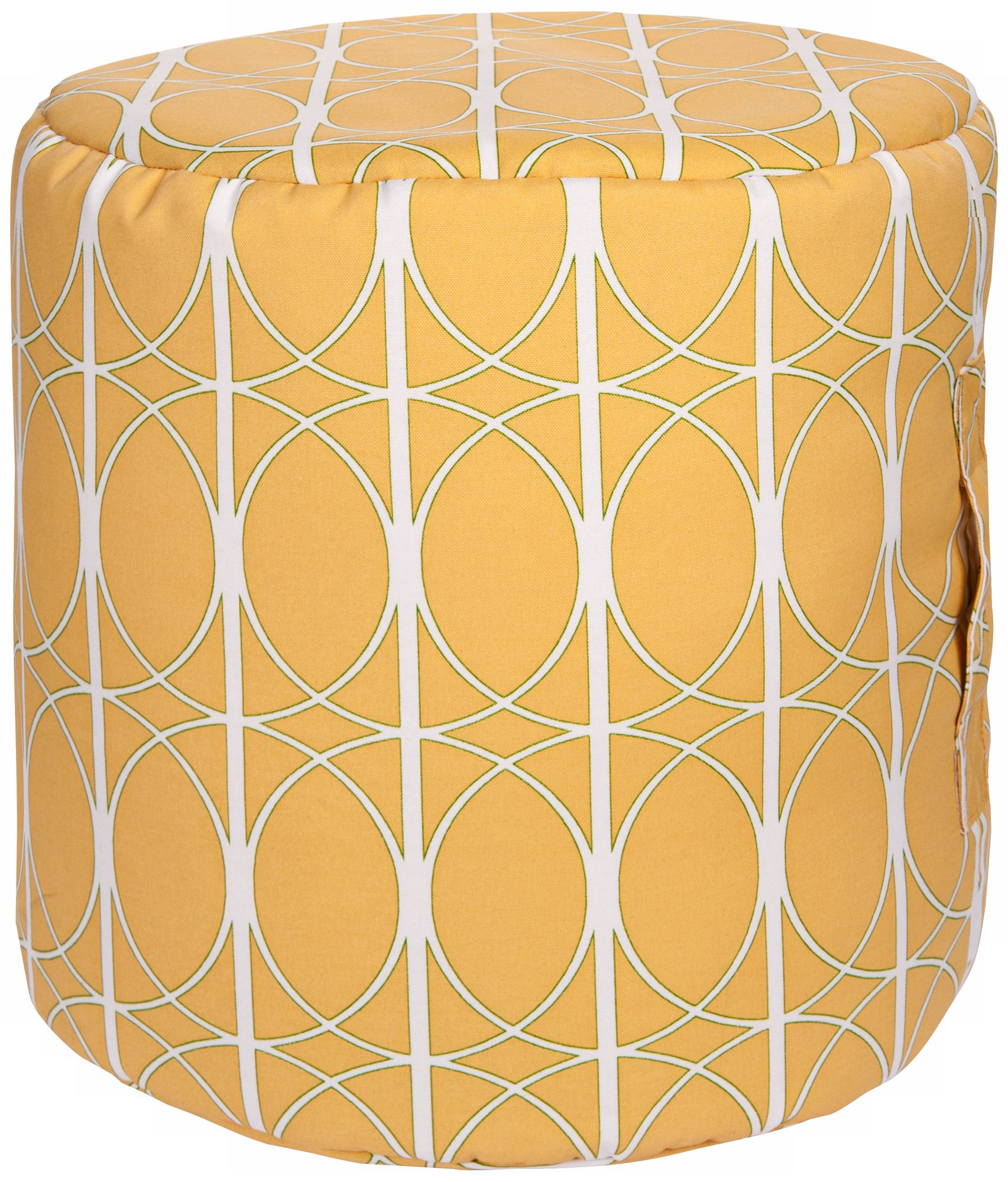 Citrine Circle Lattice Surya Pouf Ottoman