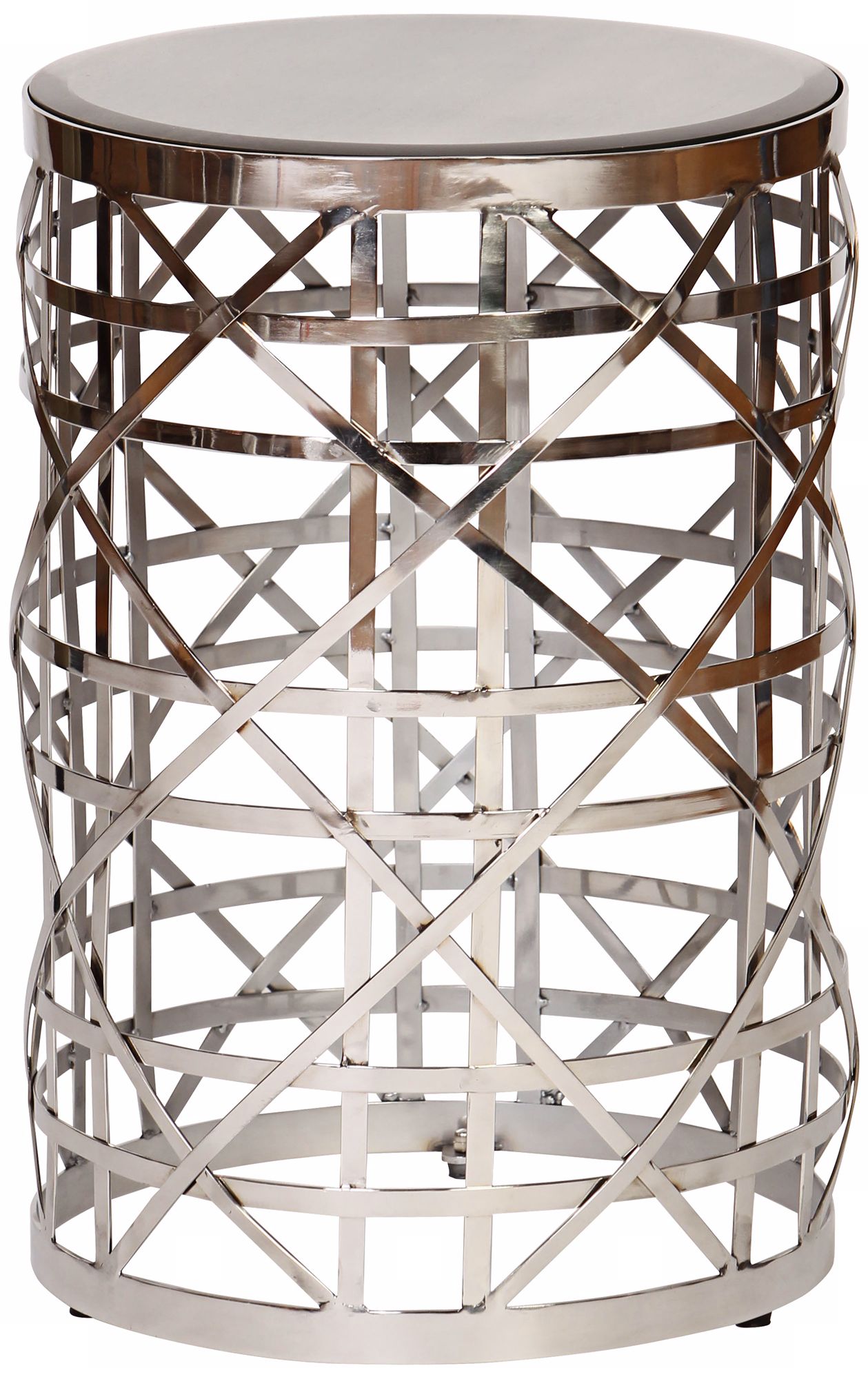 Eldridge Antique Mirror Contemporary Drum Table