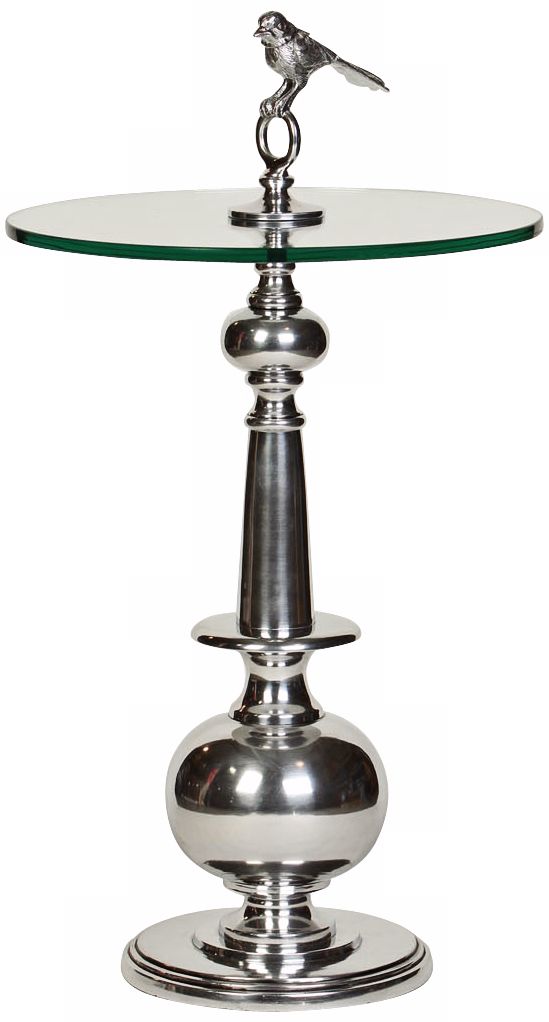 Avia Bird Turned Metal Side Table