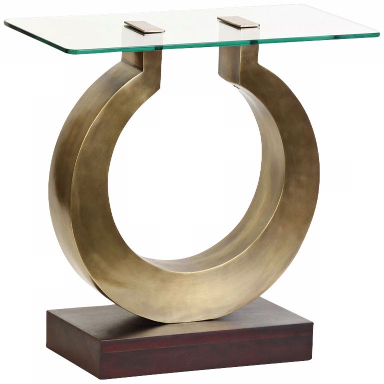 Glass Top Omega Side Table