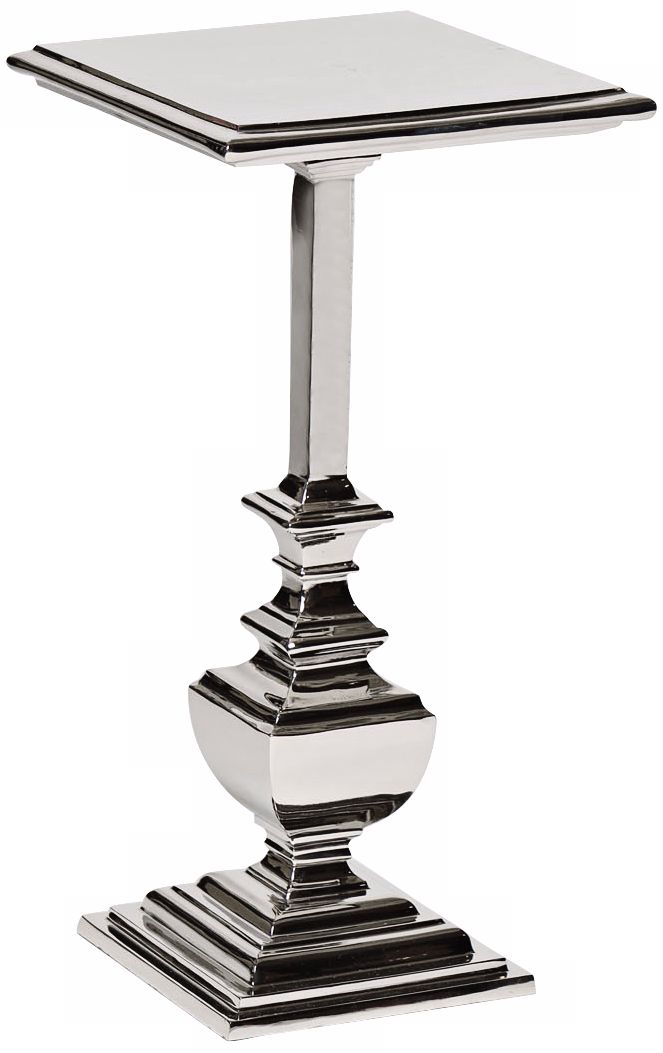 Olivieve Polished Nickel Square Accent Table