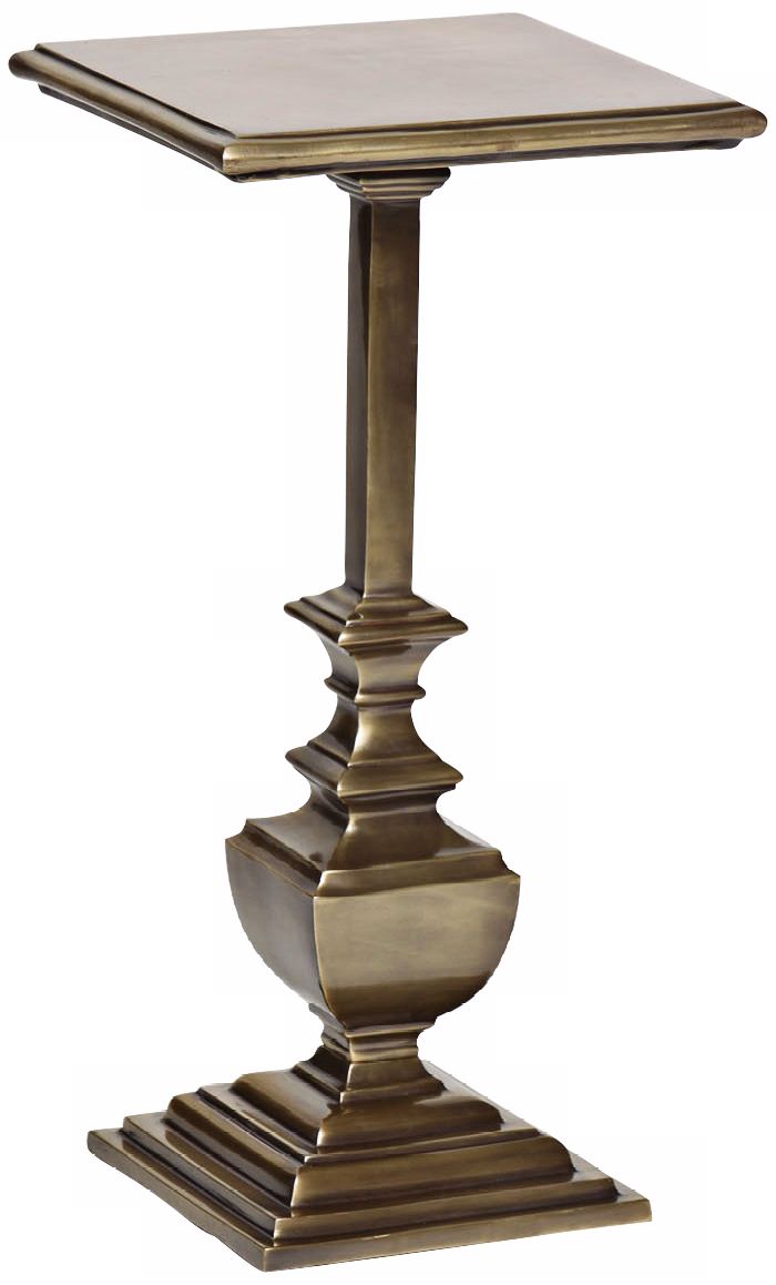 Olivieve Antique Brass Square Accent Table