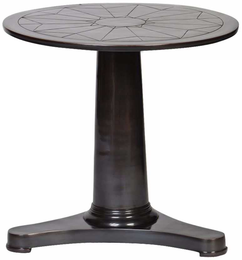Bronze Tapered Pedestal Accent Table