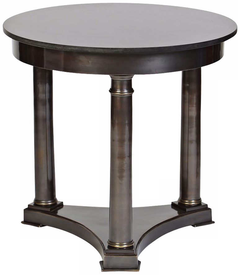 Genera 3-Legged Cast Aluminum Antique Brass Accent Table