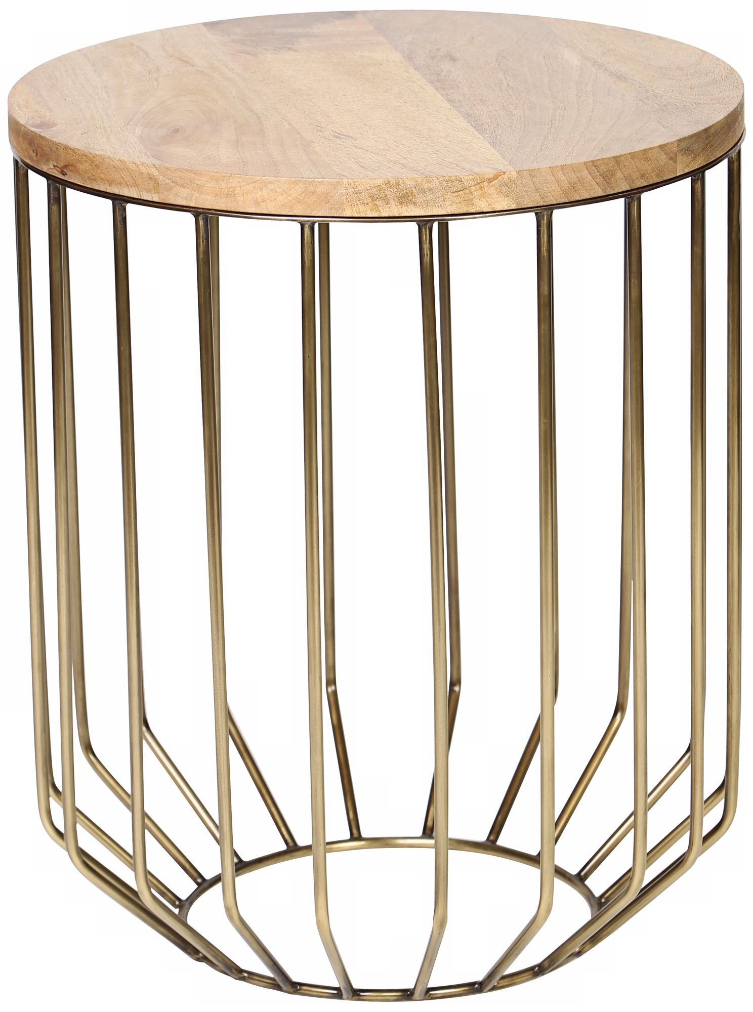 Altra Wire Frame Antique Brass Accent Table