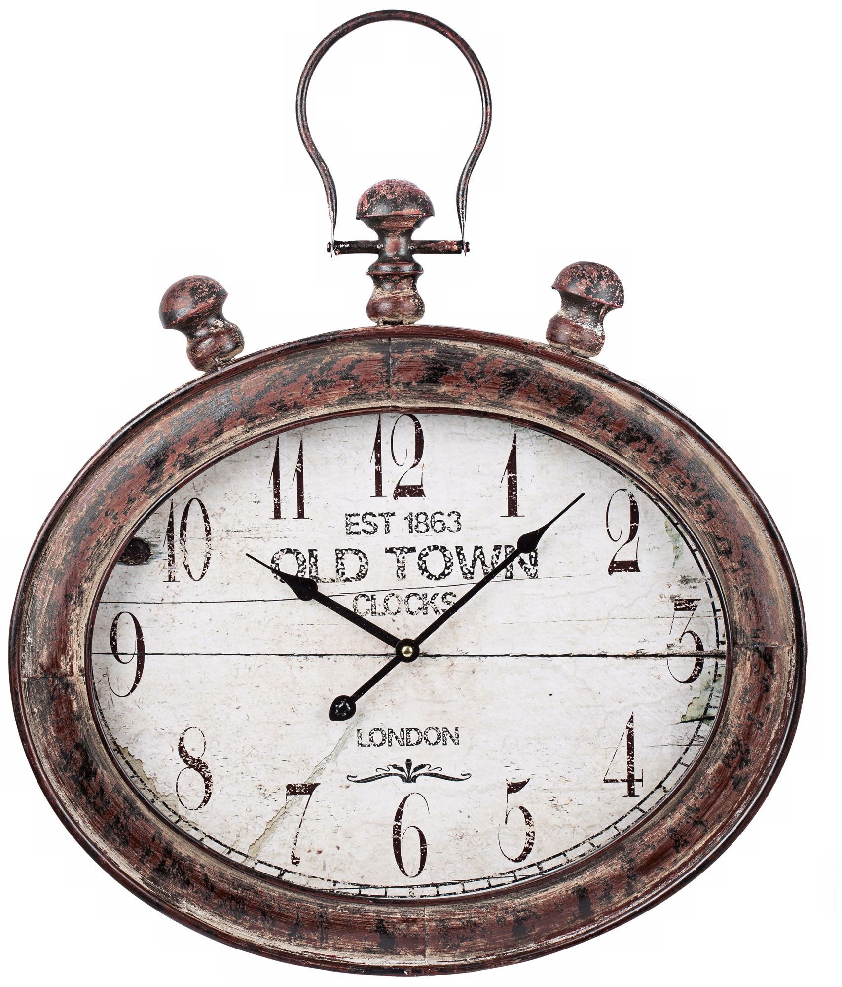 Cooper Classics Amanda 25 3/4"High Brown/Black Wall Clock