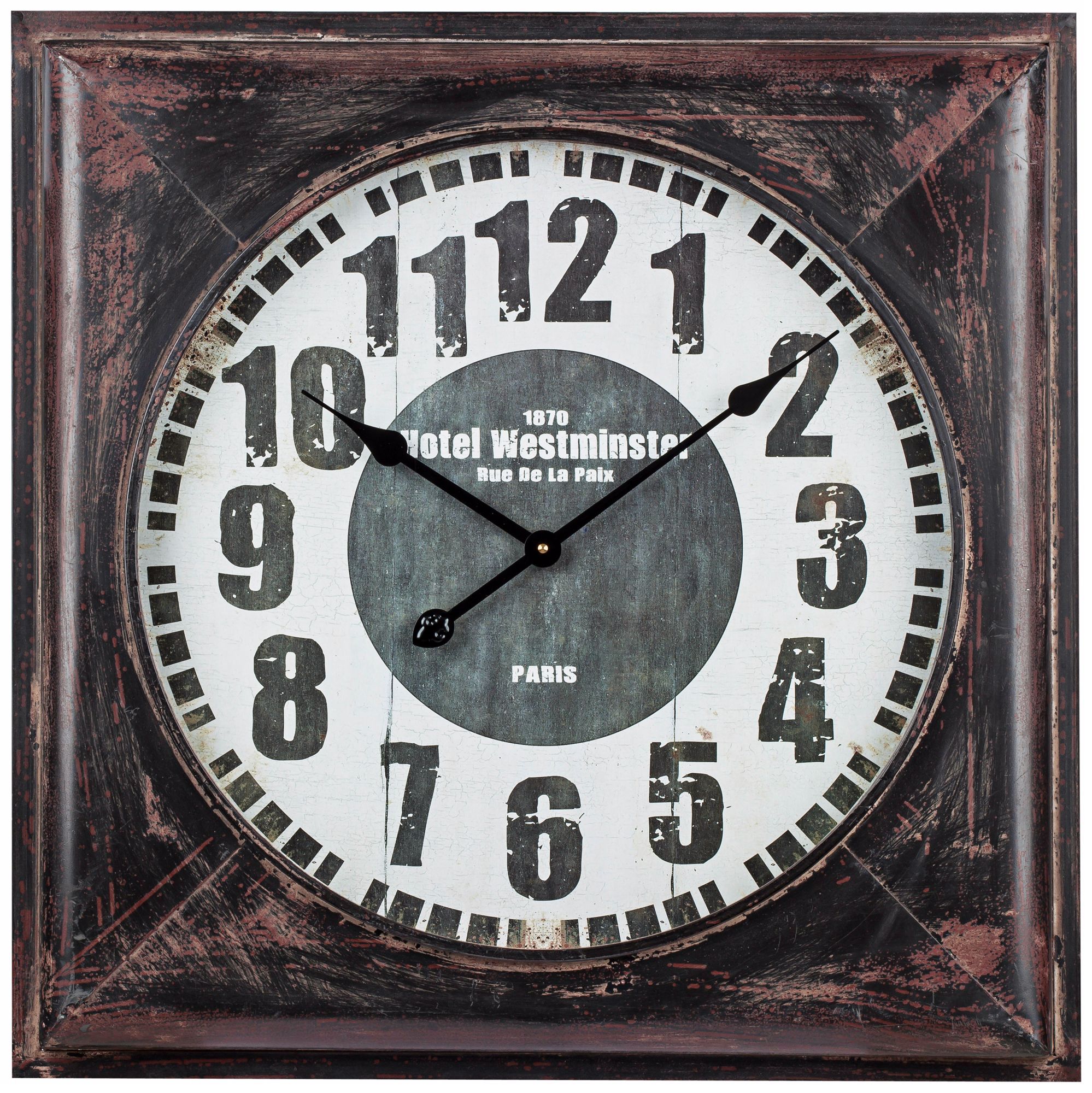 Cooper Classics Meyer 27" Square Black Wall Clock