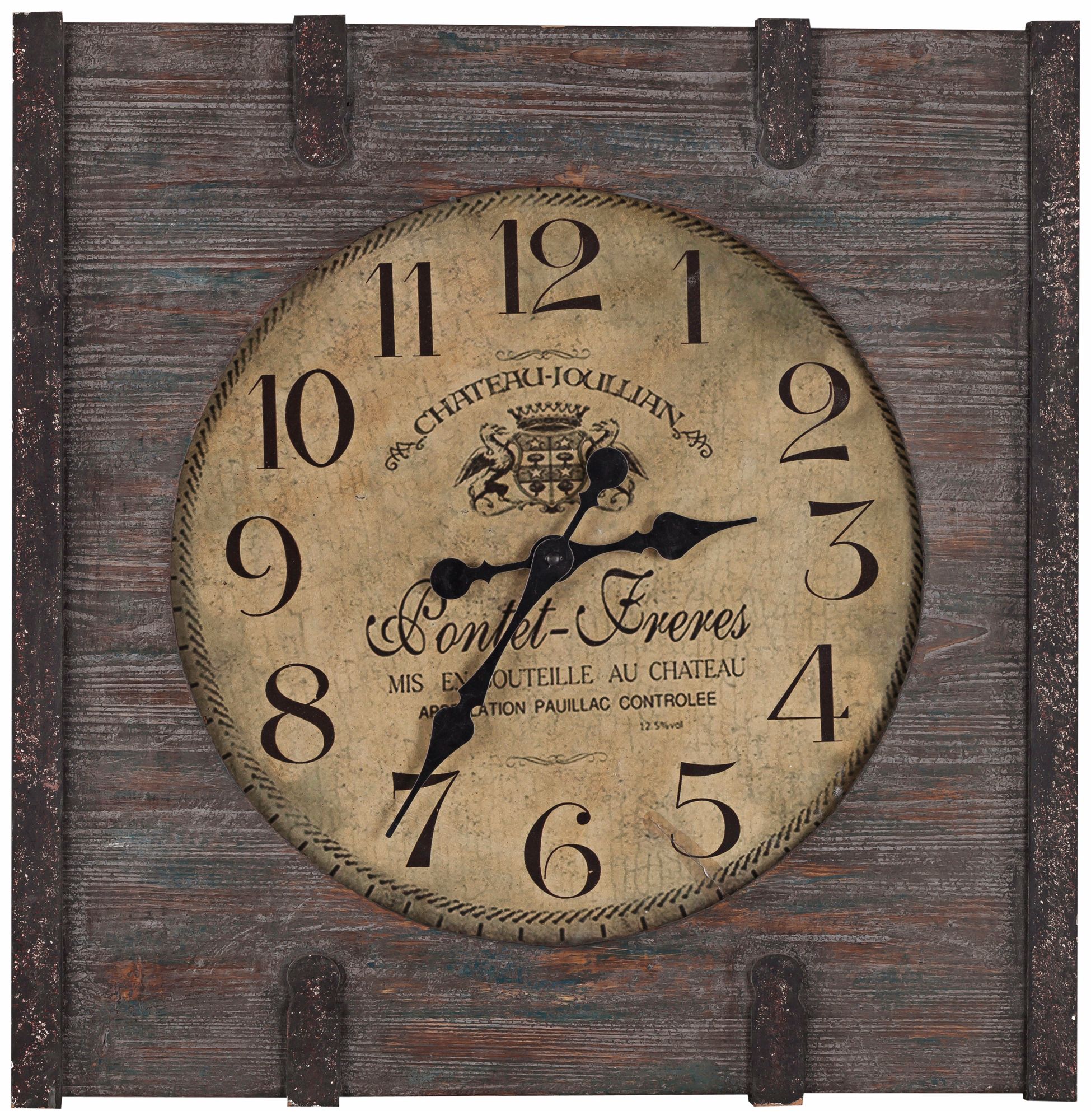Cooper Classics St. Clair 23 1/2" Square Wood Wall Clock