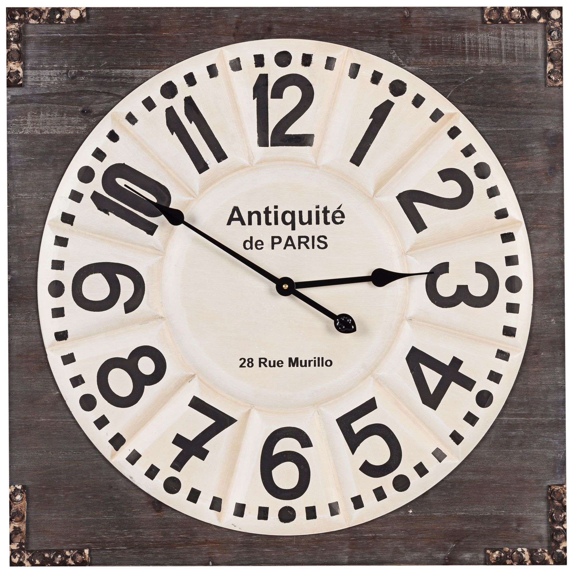 Cooper Classics Talbert 27" Square Wood Wall Clock