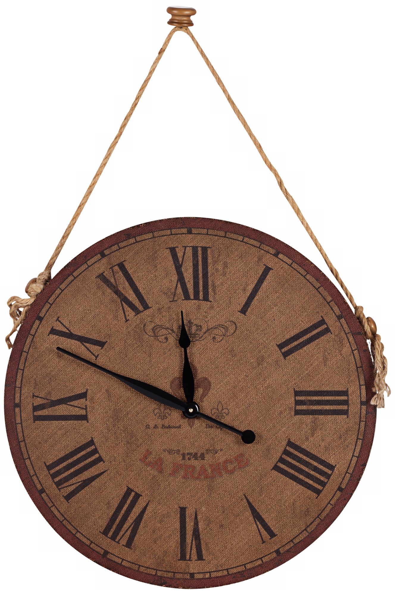 Cooper Classics Jaybrook 23 1/2"W Burlap Wall Clock