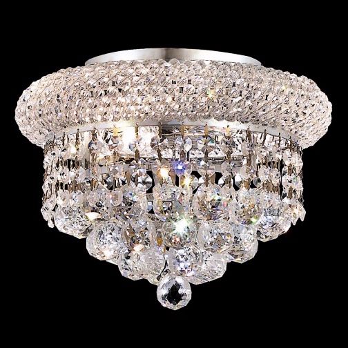 Primo Royal Cut Crystal 10" Wide Chrome Ceiling Light