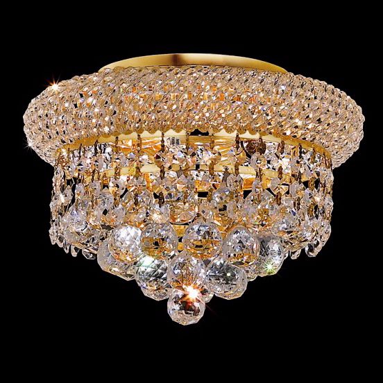 Primo Royal Cut Crystal 10" Wide Gold Ceiling Light