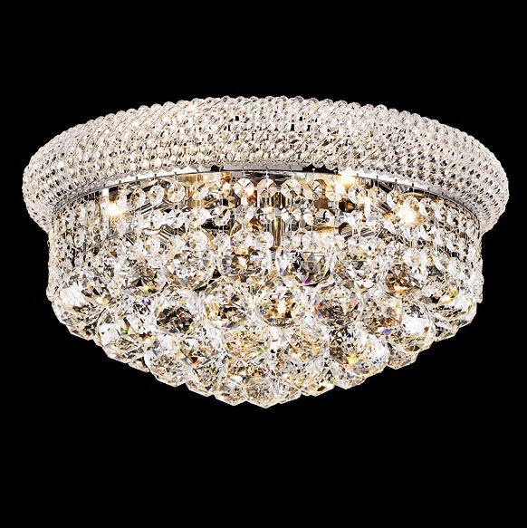 Primo 8-Light  Royal Cut Crystal and Chrome Ceiling Light
