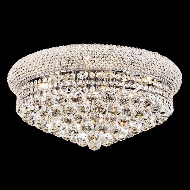 Primo 10-Light  Royal Cut Crystal and Chrome Ceiling Light