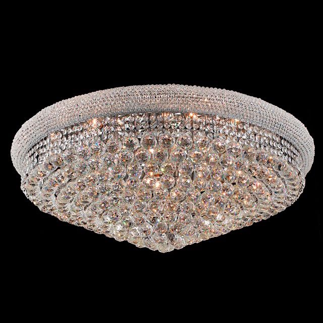 Primo 20-Light  Royal Cut Crystal and Chrome Ceiling Light