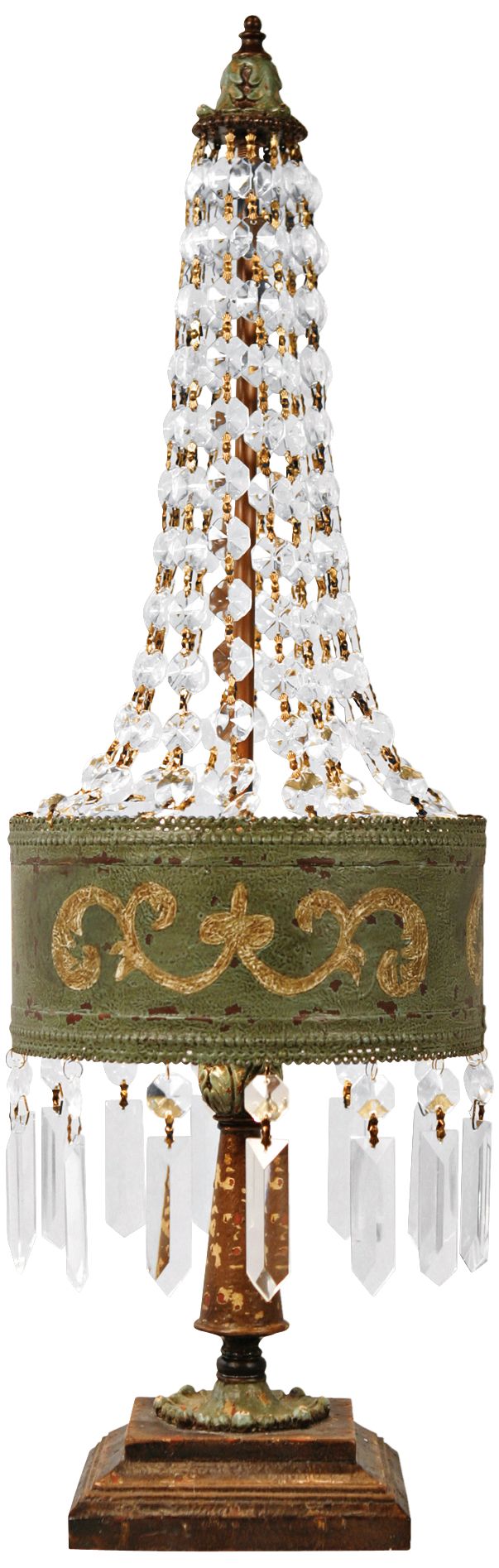 Eiffel Parisian Moss Hand-Painted Table Lamp
