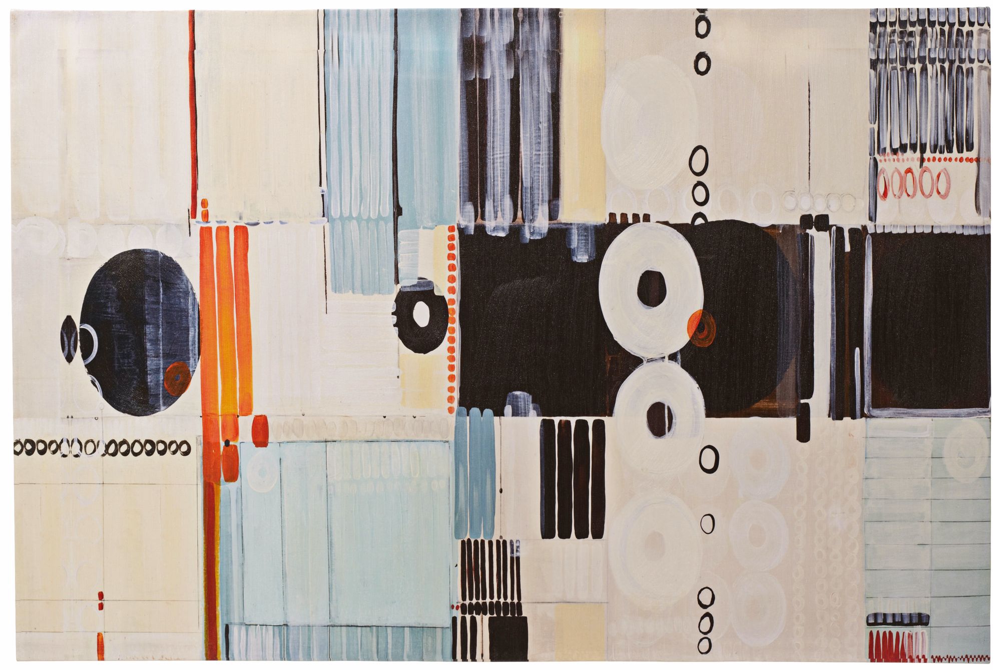 Geometric Checkers 36" Wide Abstract Wall Art