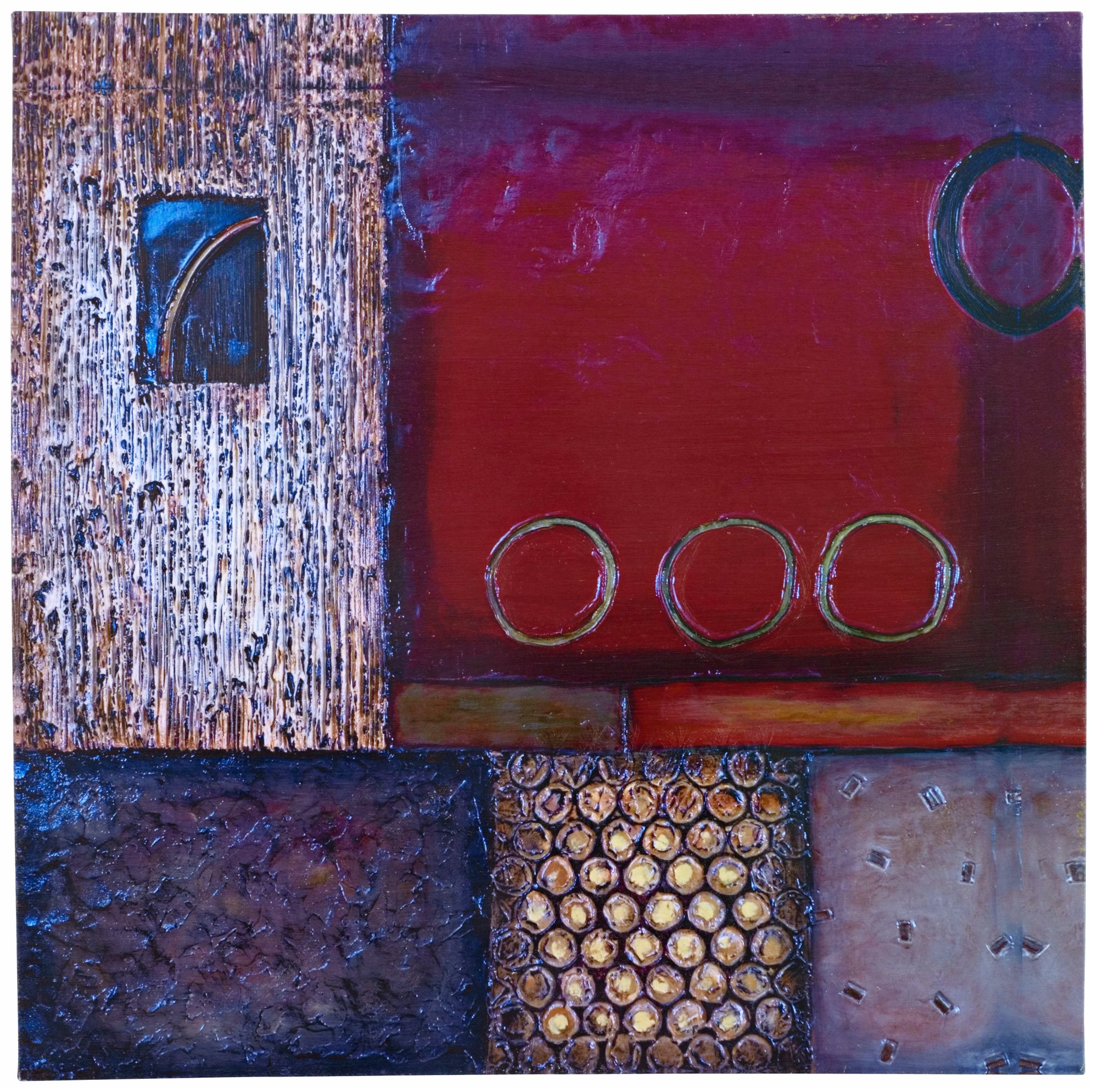 Geometric 24" Square Abstract Wall Art