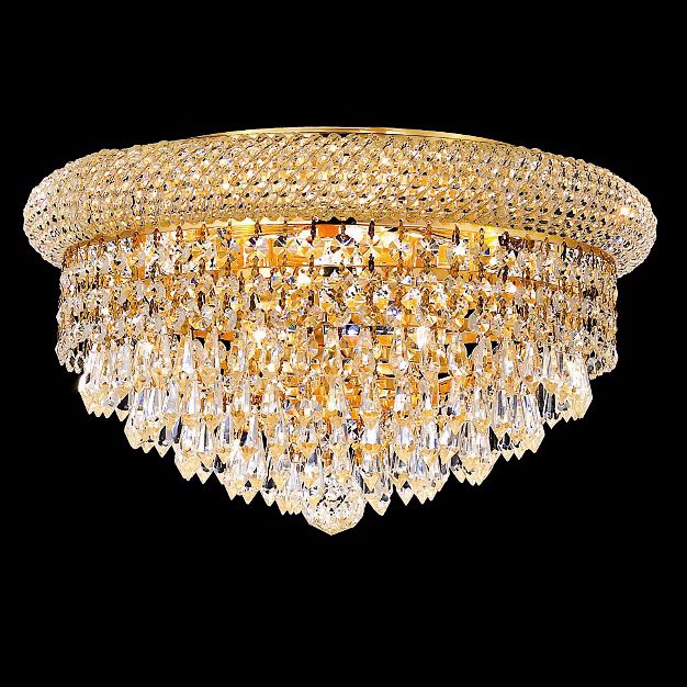 Primo Gold 8-Light Royal Cut Crystal Ceiling Light