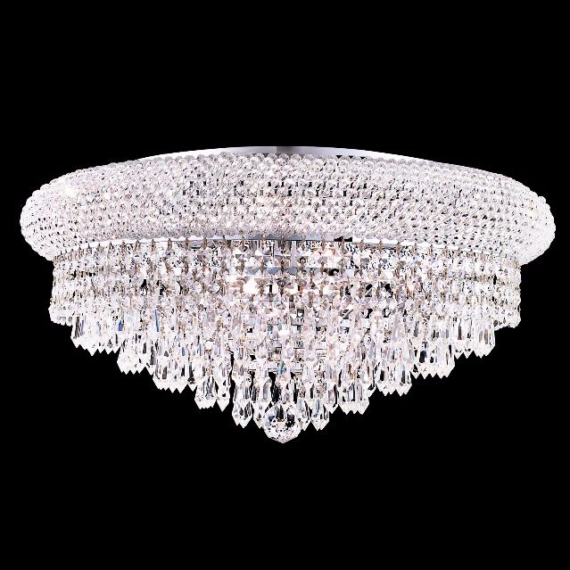 Primo Chrome 10-Light Royal Cut Crystal Ceiling Light