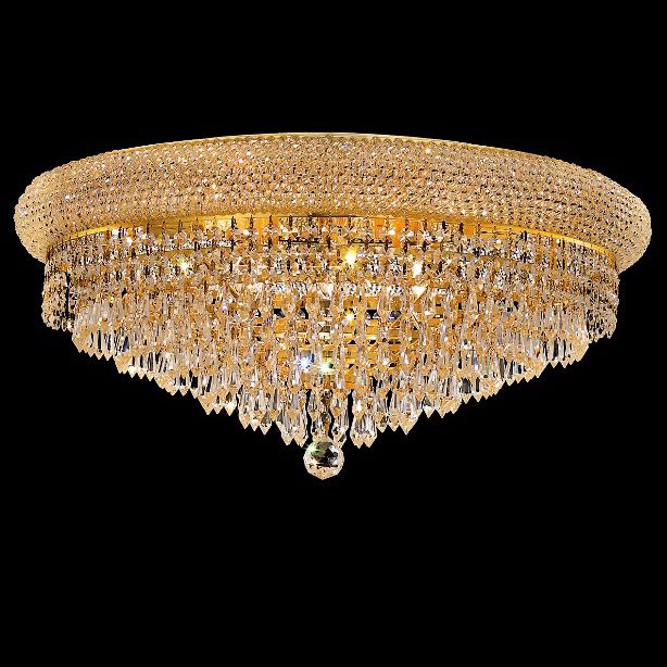 Primo Royal Cut Crystal 24" Wide Gold Ceiling Light