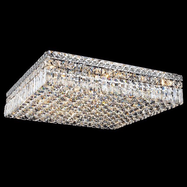 Maxim Collection 24"W Chrome and Crystal Ceiling Light