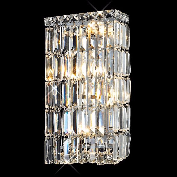 Maxim Collection 16" High Rectangular Crystal Wall Sconce