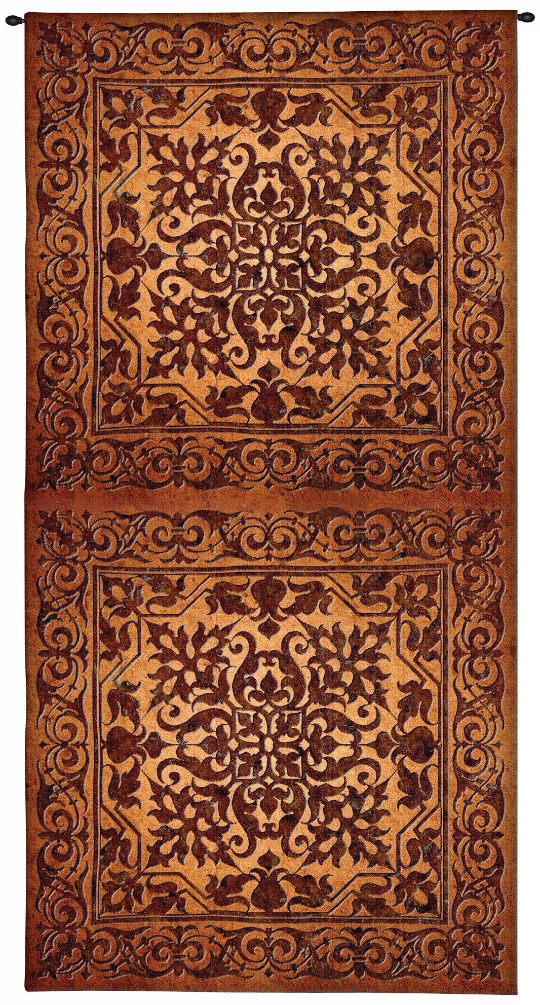 Double Iron Work 105" High Tapestry with Hanging Rod